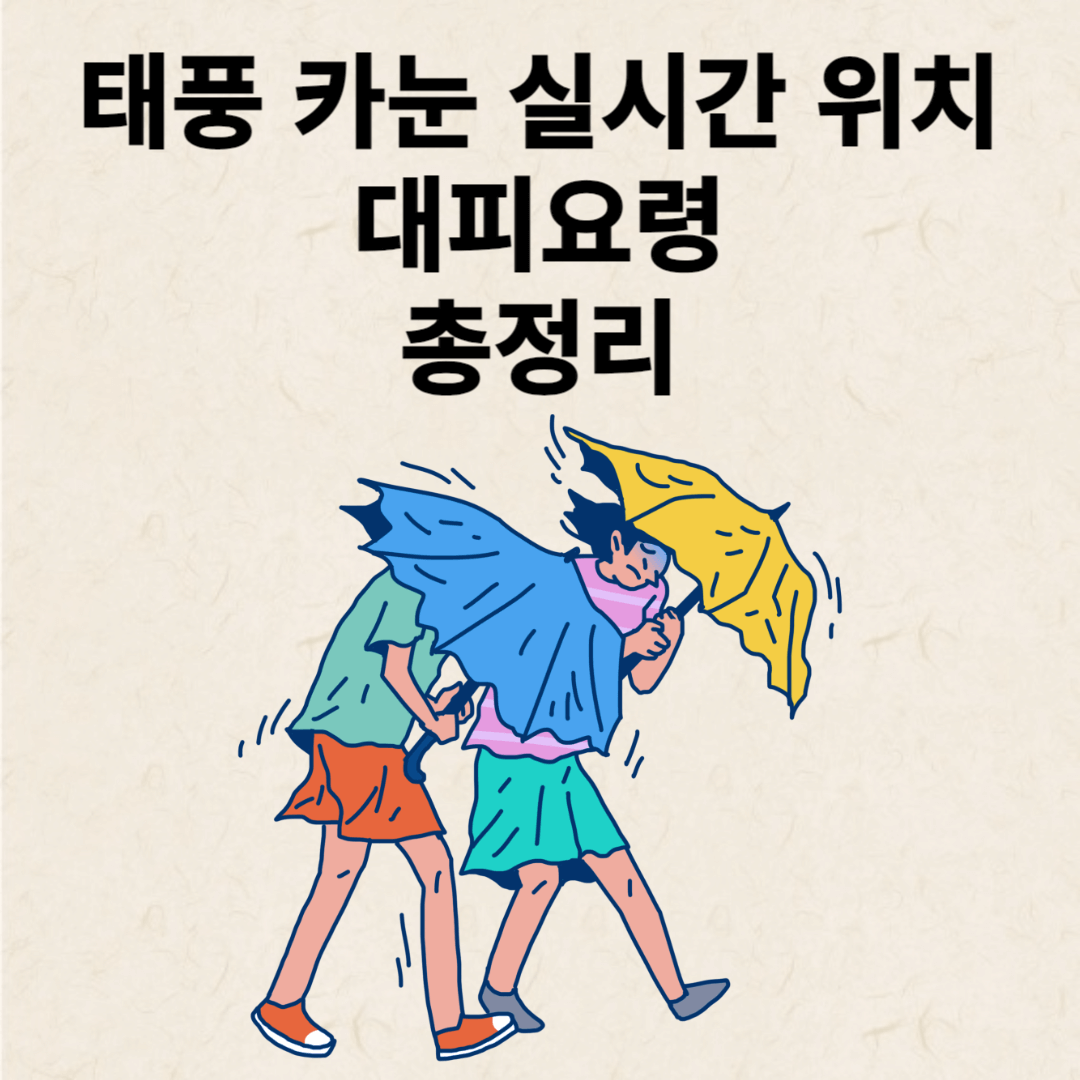 태풍 경로 현재위치 태풍 카눈 대피요령