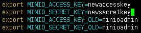 MinIO "Detected default credentials 'minioadmin:minioadmin', please change the credentials immediately" 오류