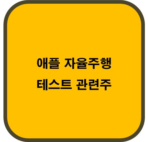 애플 자율주행 테스트 관련주 4종목