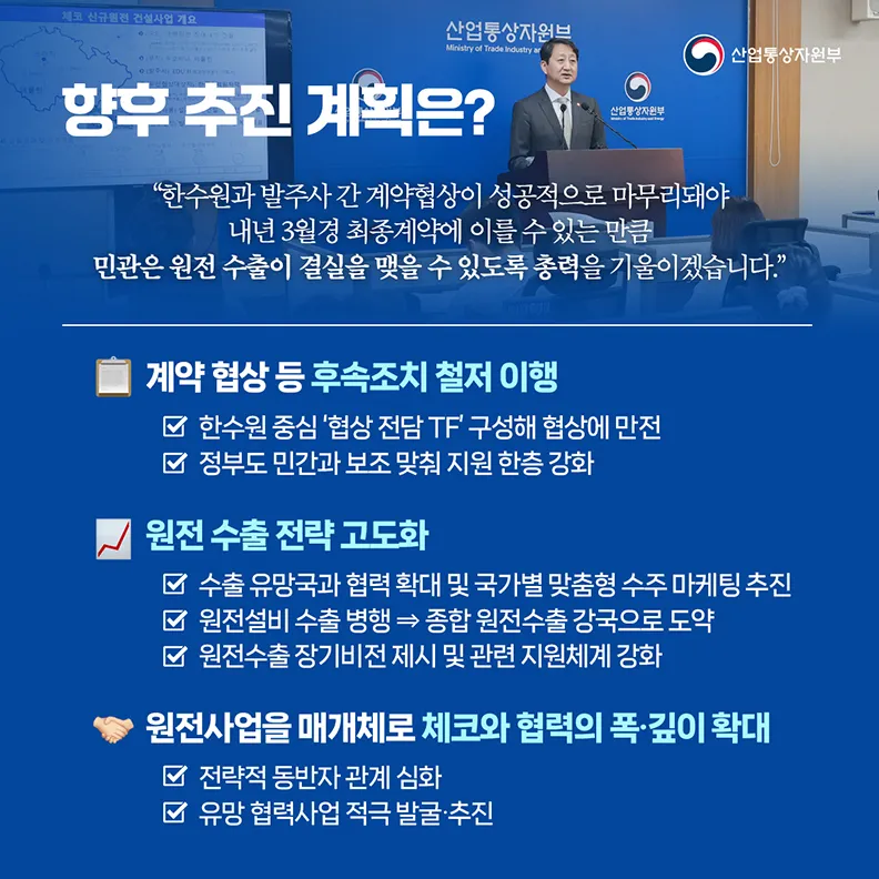 체코 원전 사업 향후 추진계획