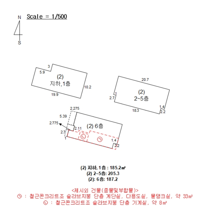 부산지방법원2022타경3294 건물개황도