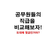  공무원 직급을 알아보자!