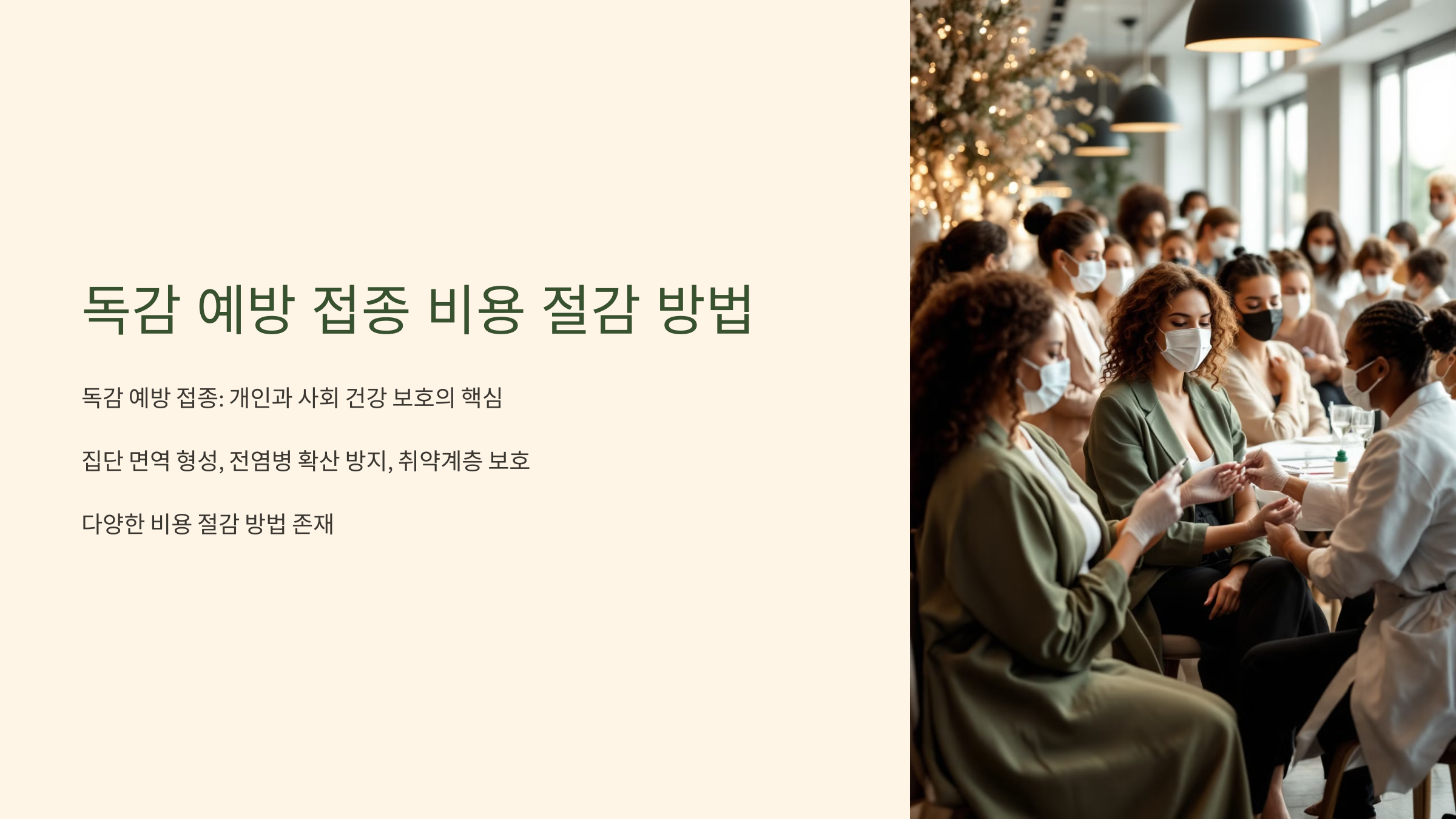 독감 예방 접종 비용 절감 방법
