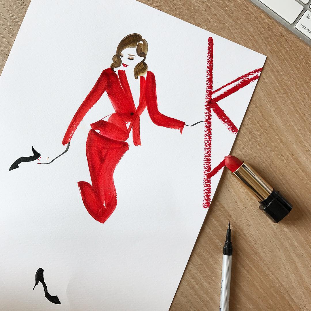  Woman in Red Suit