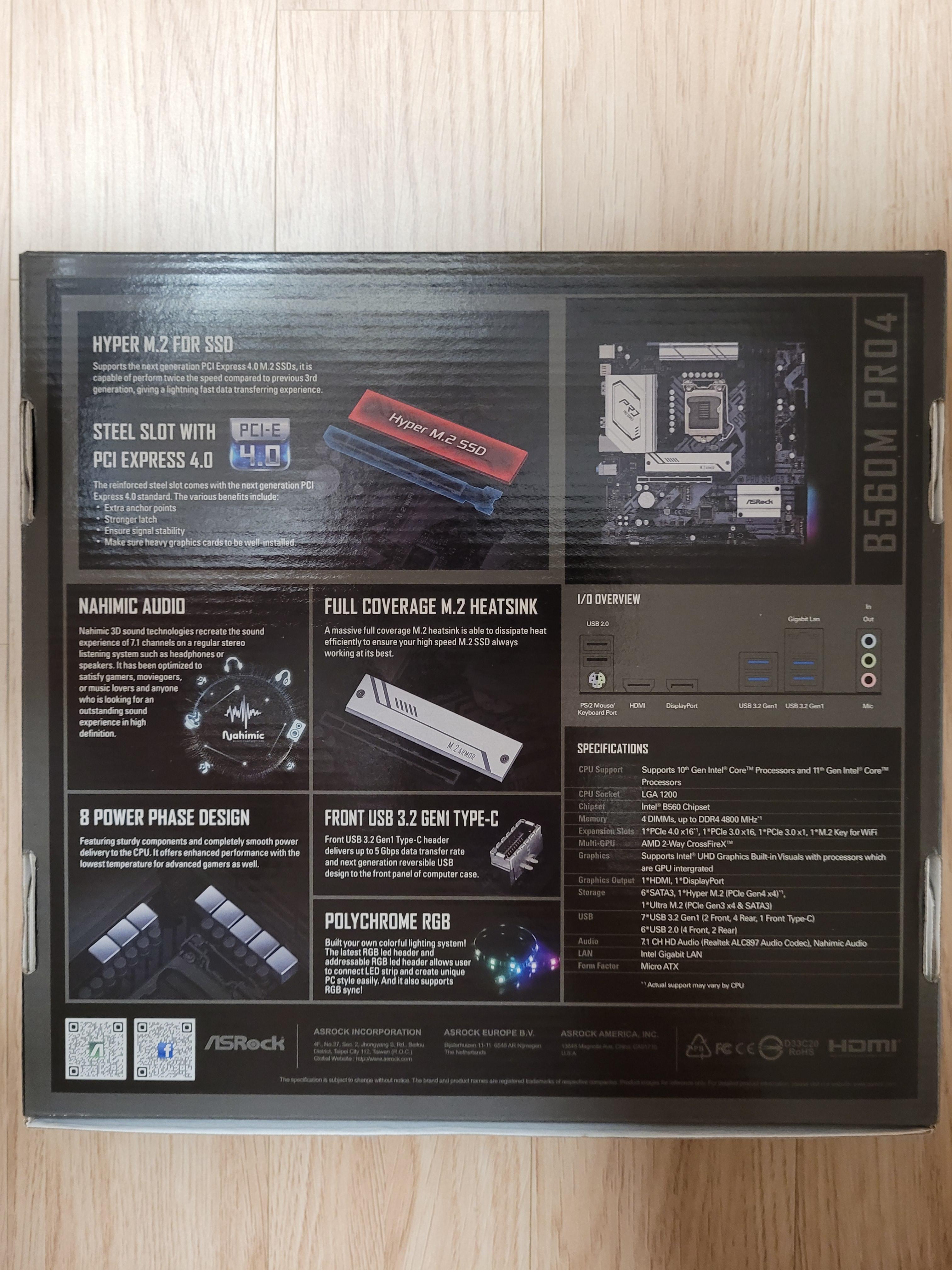 [메인보드] ASRock B560M PRO4 에즈윈 : 네이버 블로그