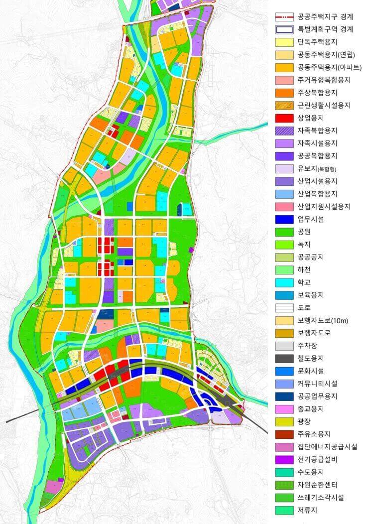 남양주 왕숙신도시 토지이용계획