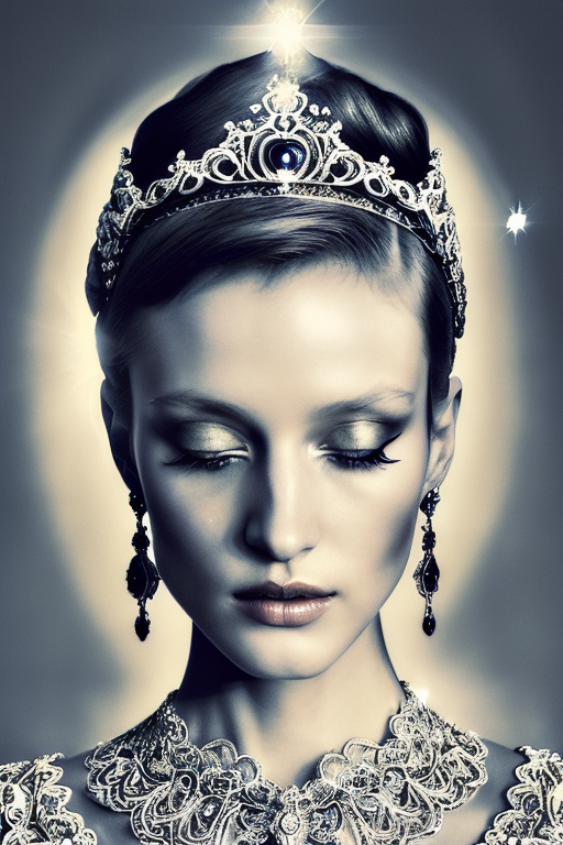 Portrait image of a young princess with Colorpop filter applied