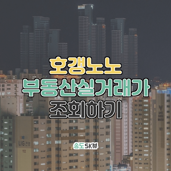  송도SK뷰 부동산실거래가 조회