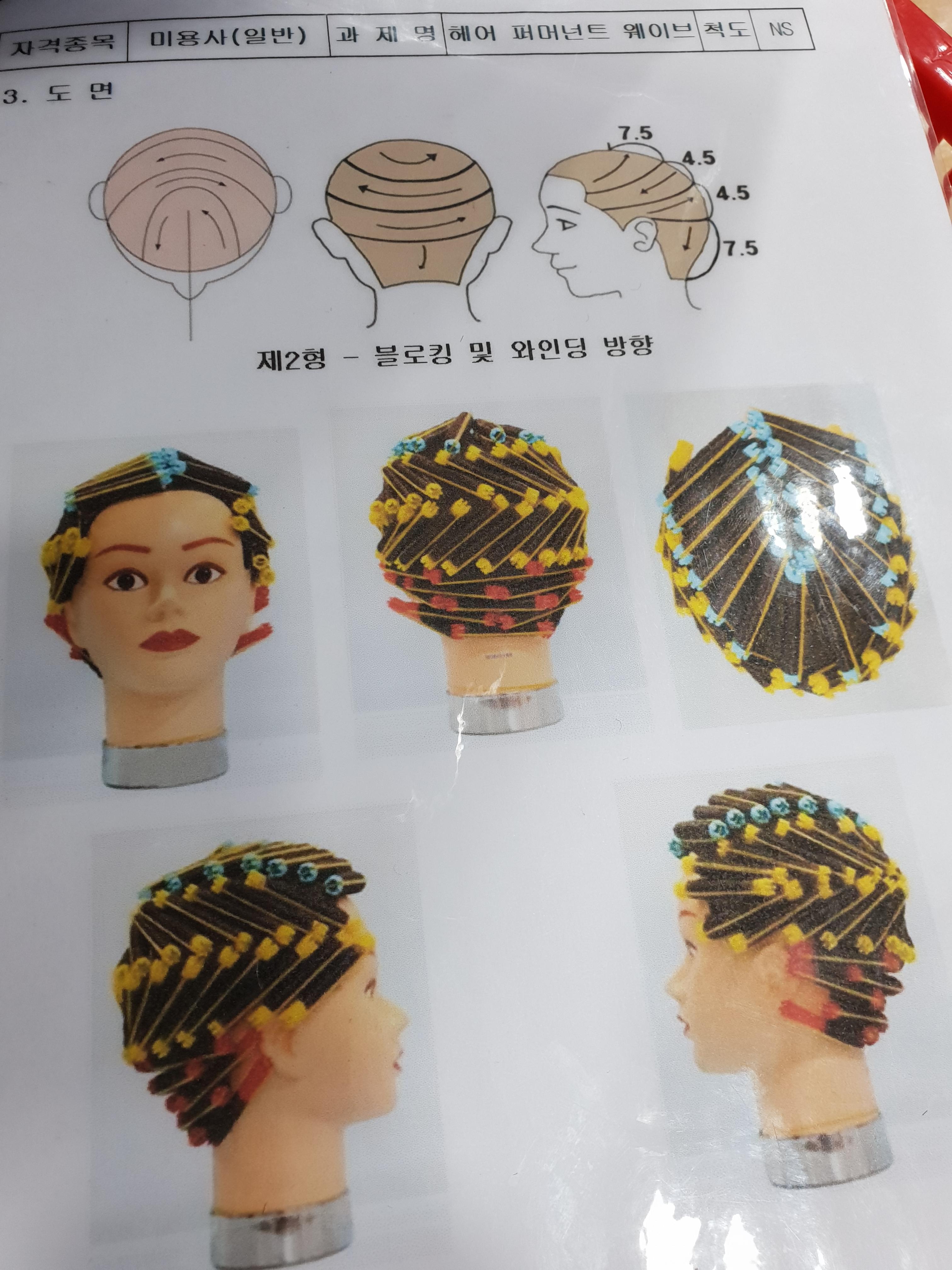  미용사일반 실기 퍼머넌트 혼합형