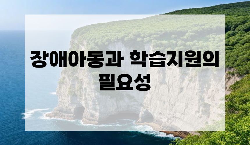 장애아동과 학습지원의 필요성