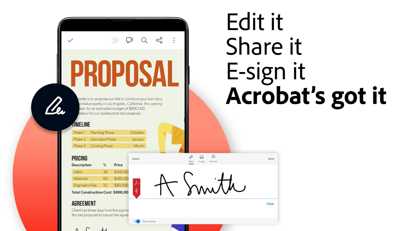 Adobe Acrobat Reader - 안드로이드 PDF 뷰어 & 에디터 추천