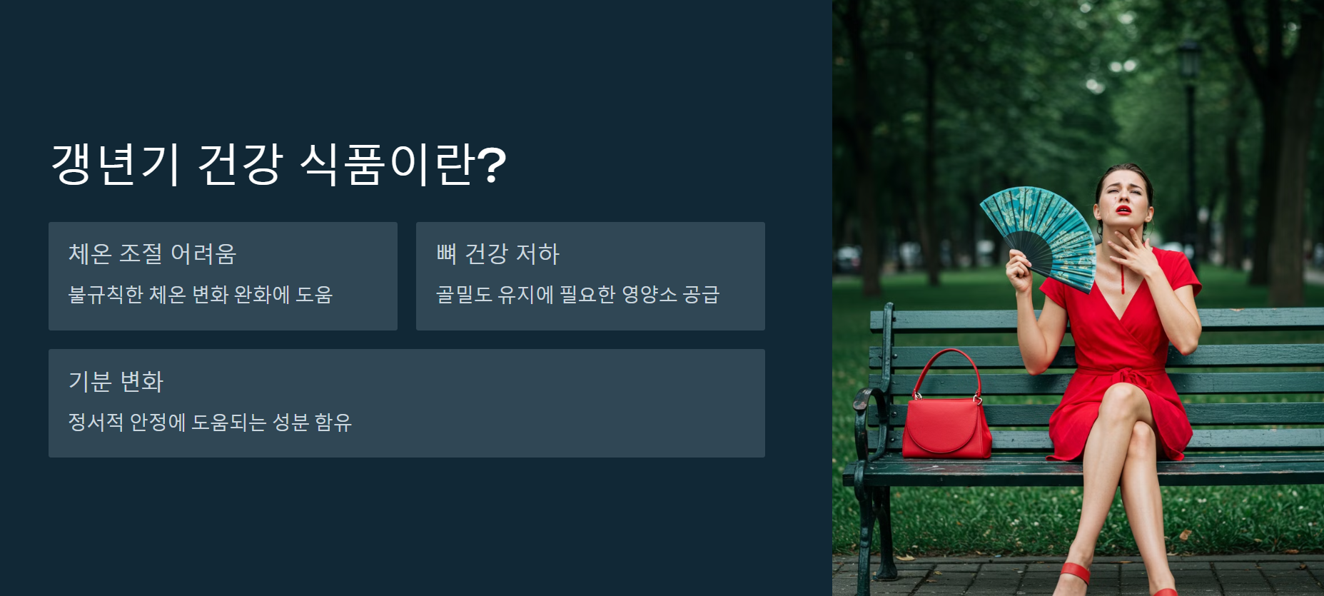 갱년기 건강 식품이란?