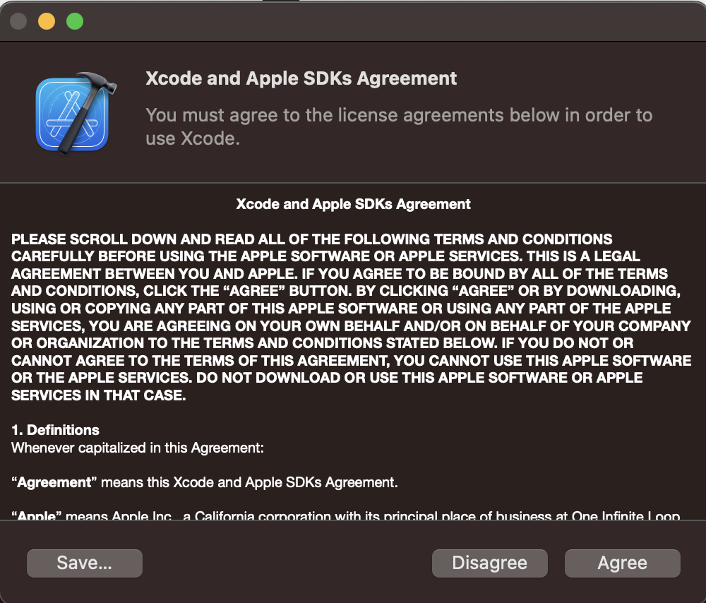 Xcode Agreement