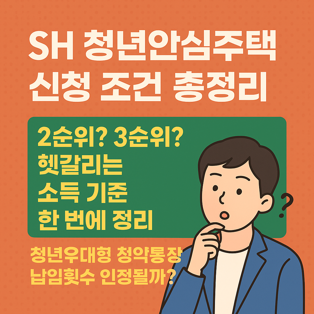 SH청년안심주택 신청방법, 자격조건, 보증금 지원 총정리(2025)