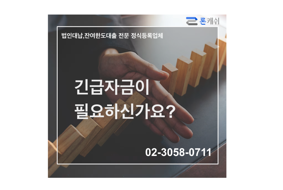  신용카드결제대납, 신용카드잔여한도대출, 신용카드한도대출, 전문기업 론캐쉬
