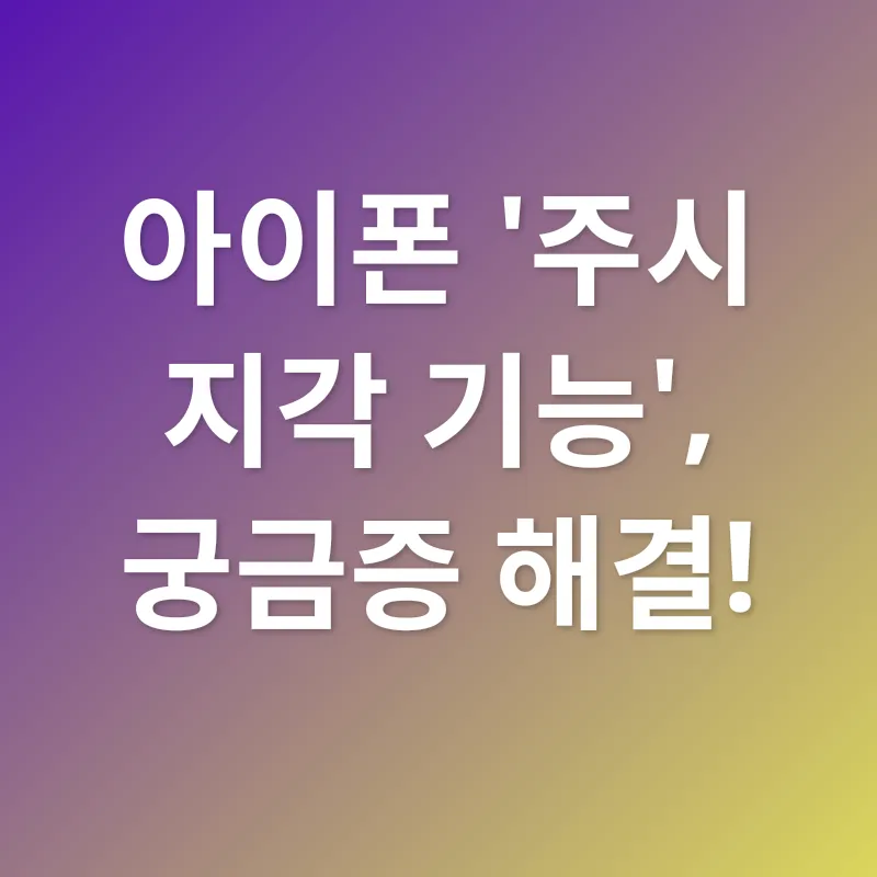 아이폰 주시 지각 기능_4