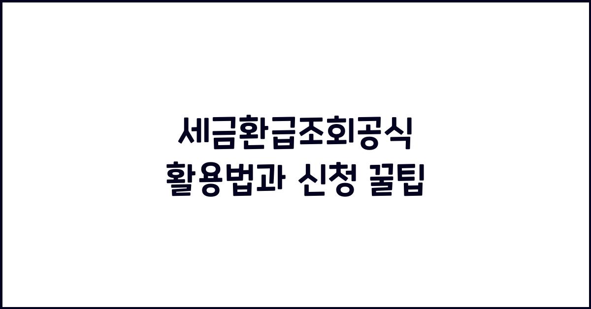 세금환급조회공식