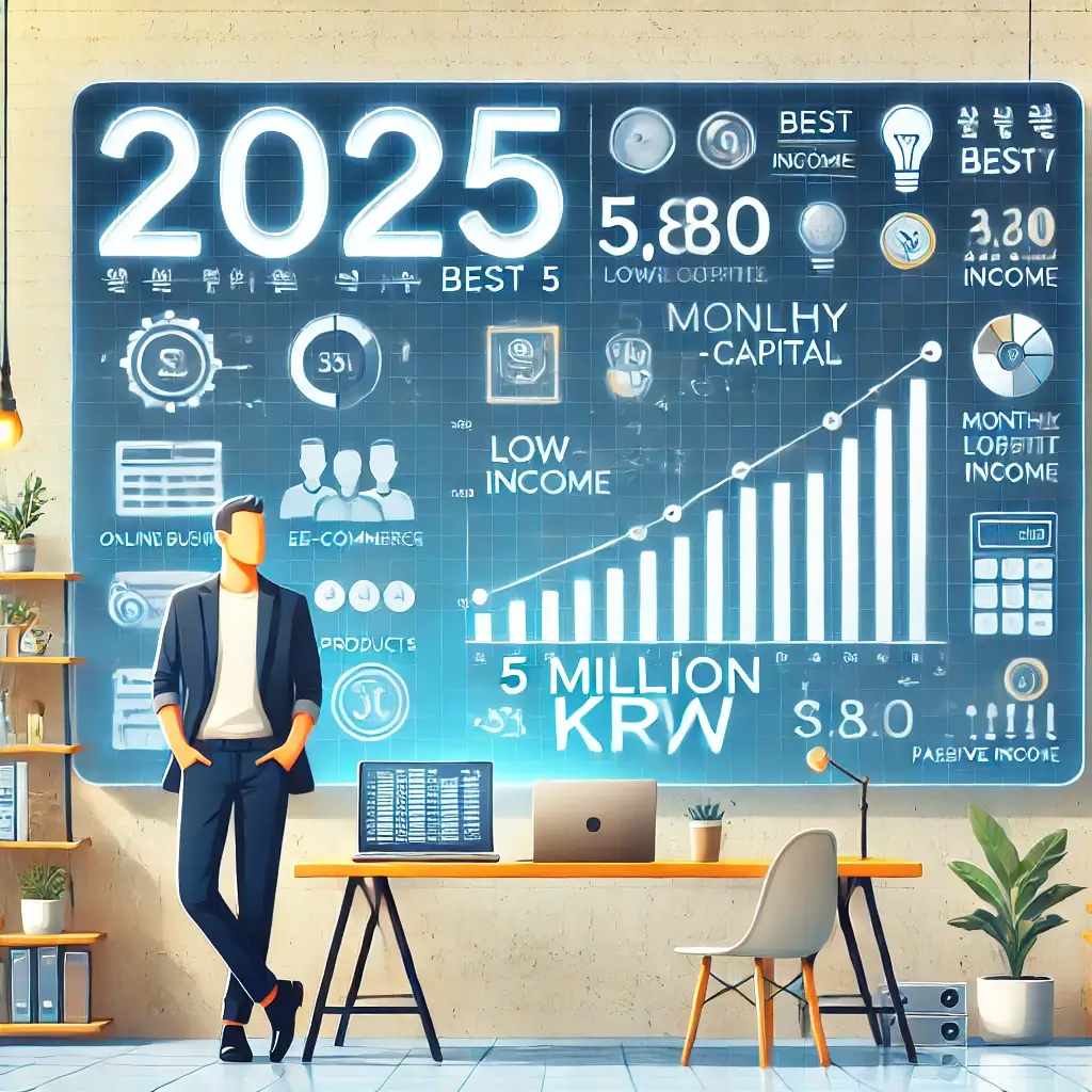 월 500 벌 수 있는 2025년 소자본 청년 사업 BEST 5