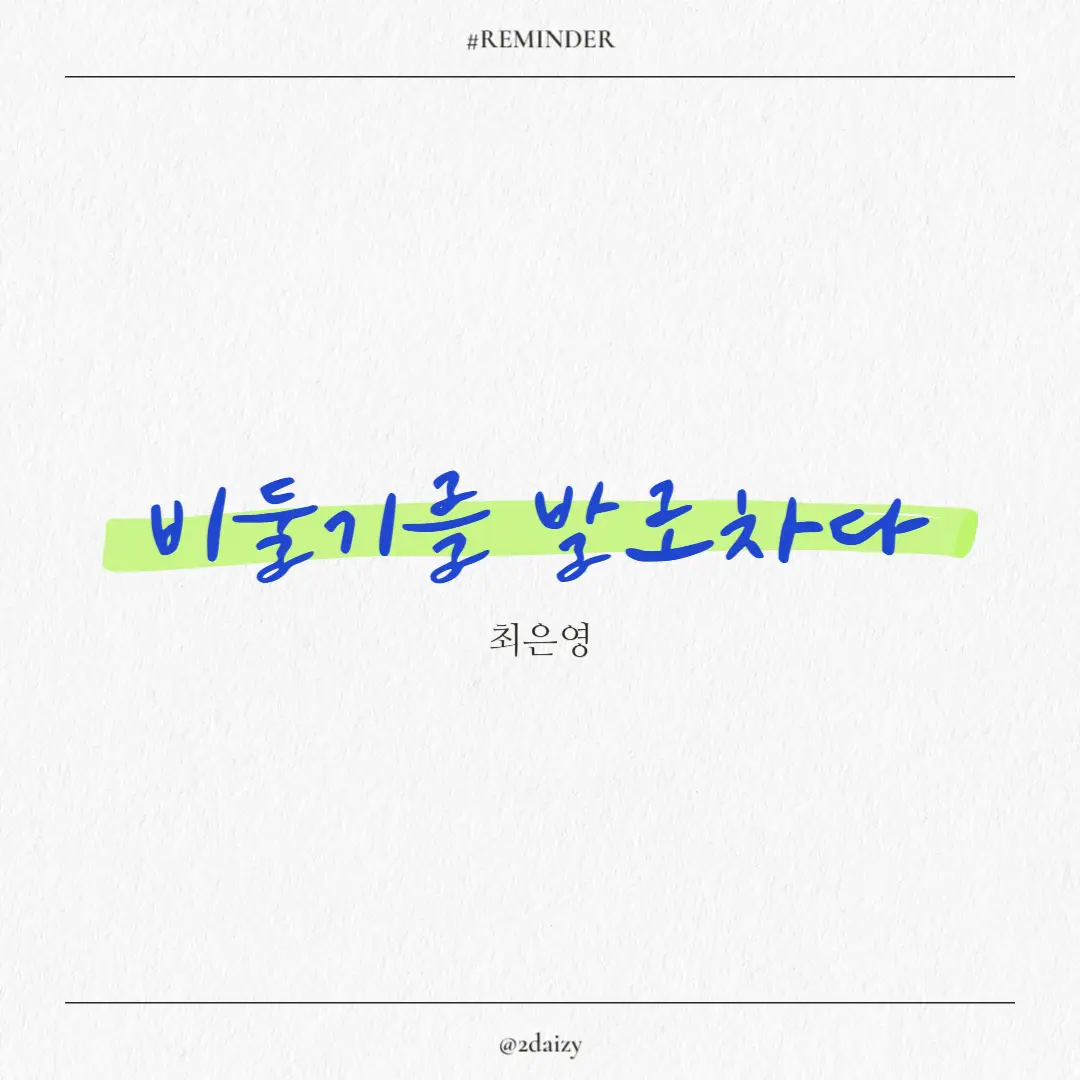 최은영의 비둘기를 발로차다
