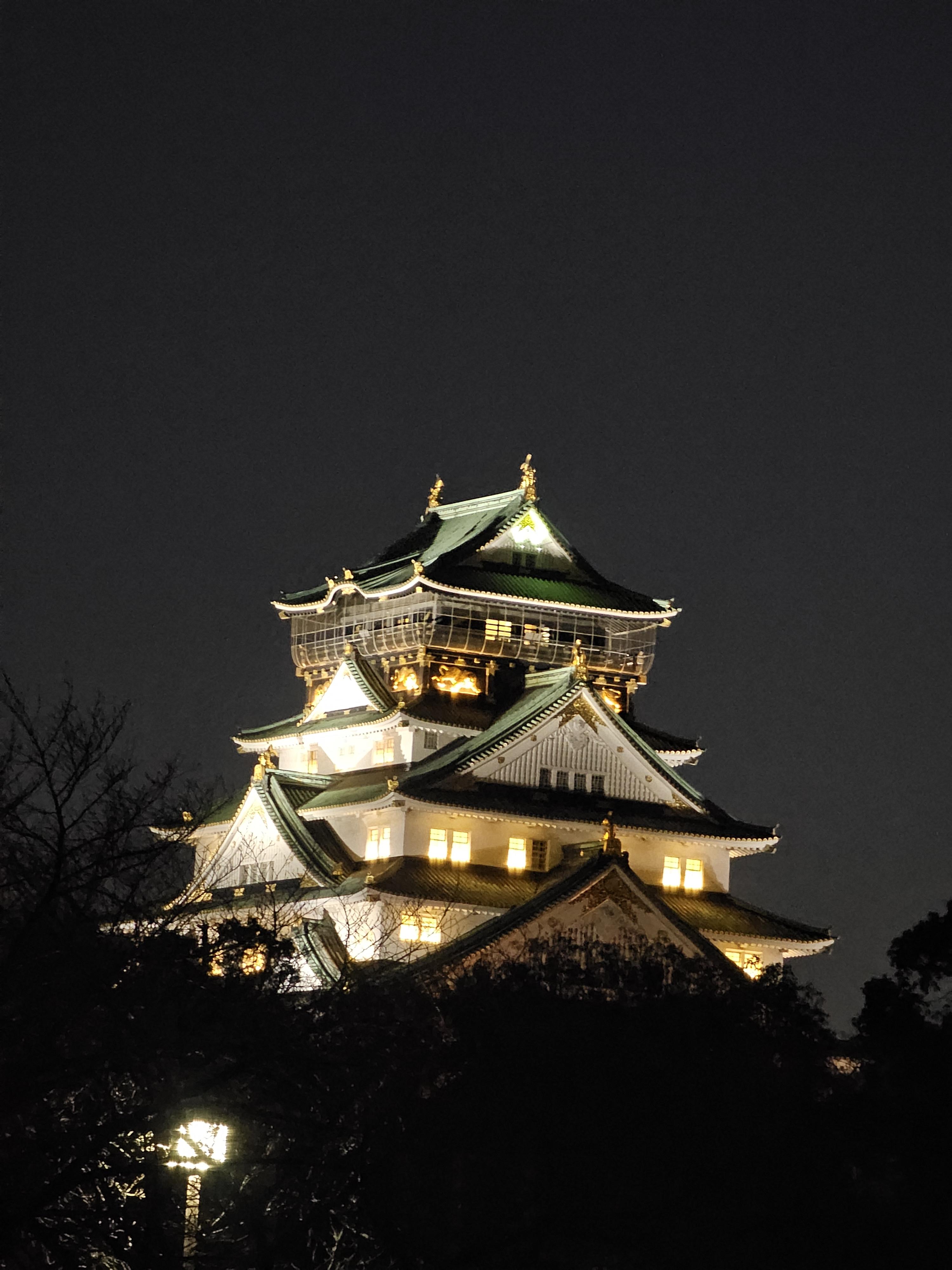 오사카성 야경