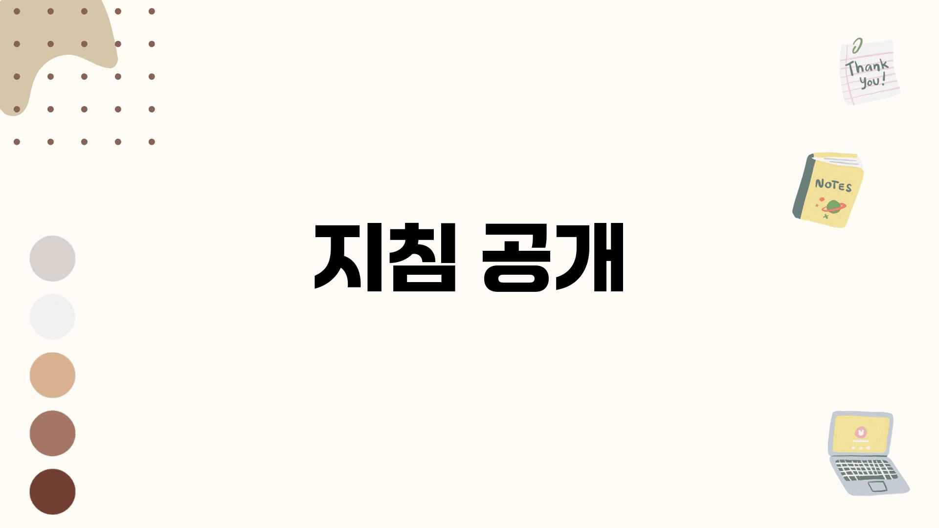 지침 공개