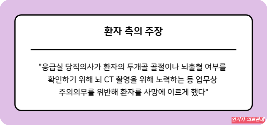 환자의 주장