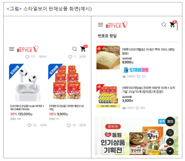  스타일브이의 전자상거래법 위반행위 검찰 고발