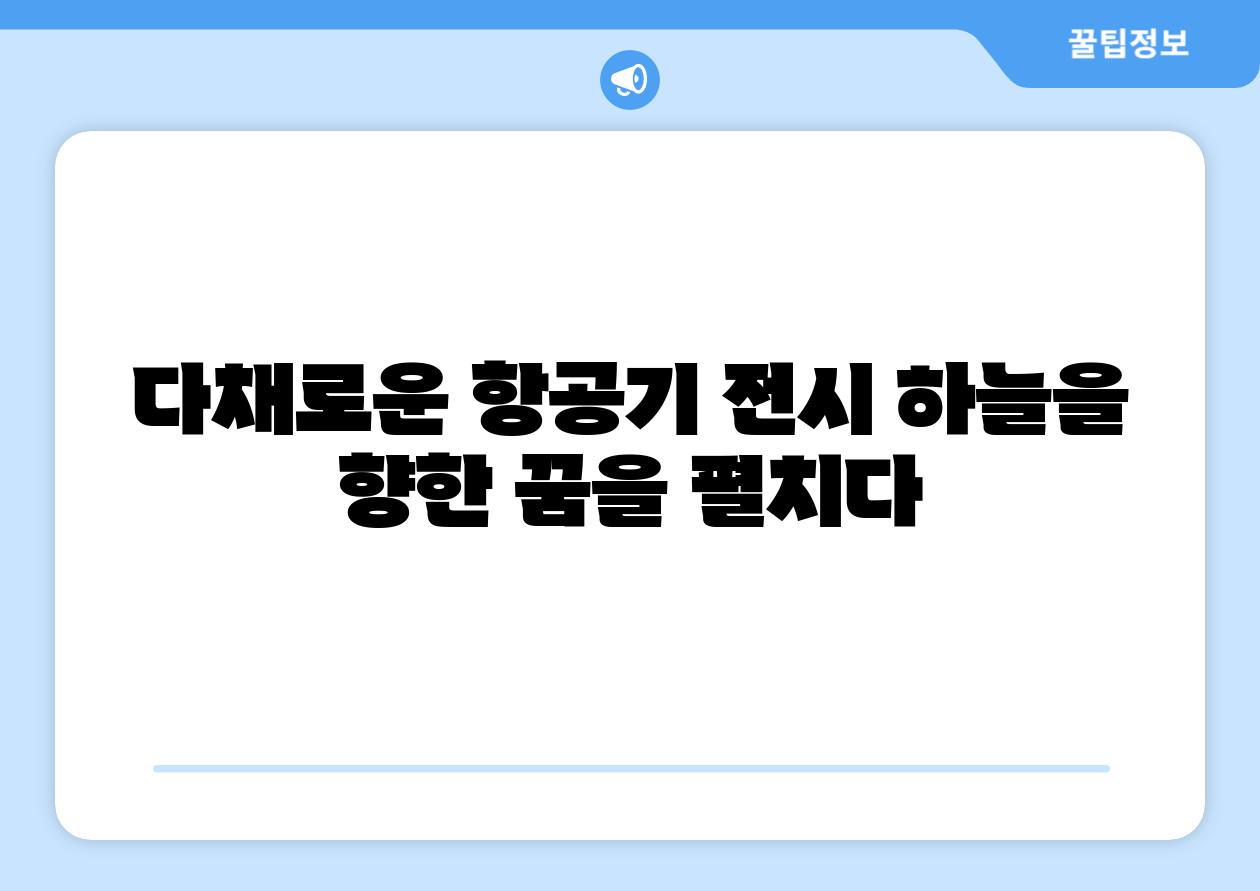 다채로운 항공기 전시 하늘을 향한 꿈을 펼치다