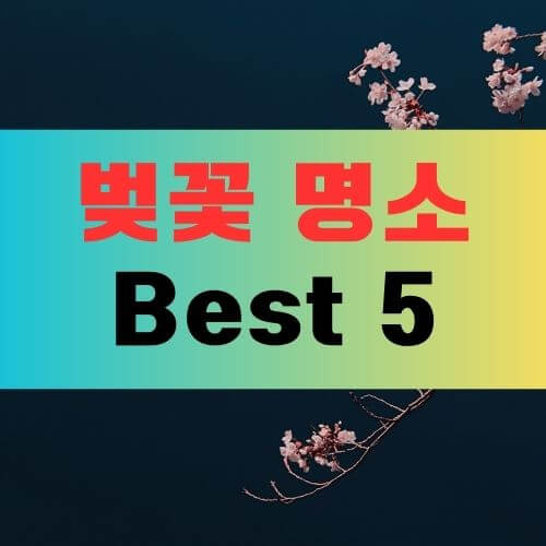 벚꽃인기명소Best 5 알아보기