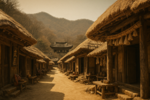 드라마 사극 세트장 예시 이미지 -글내용 속 드라마 사극 대사에 자연스럽게 등장 내용 예시 이미지