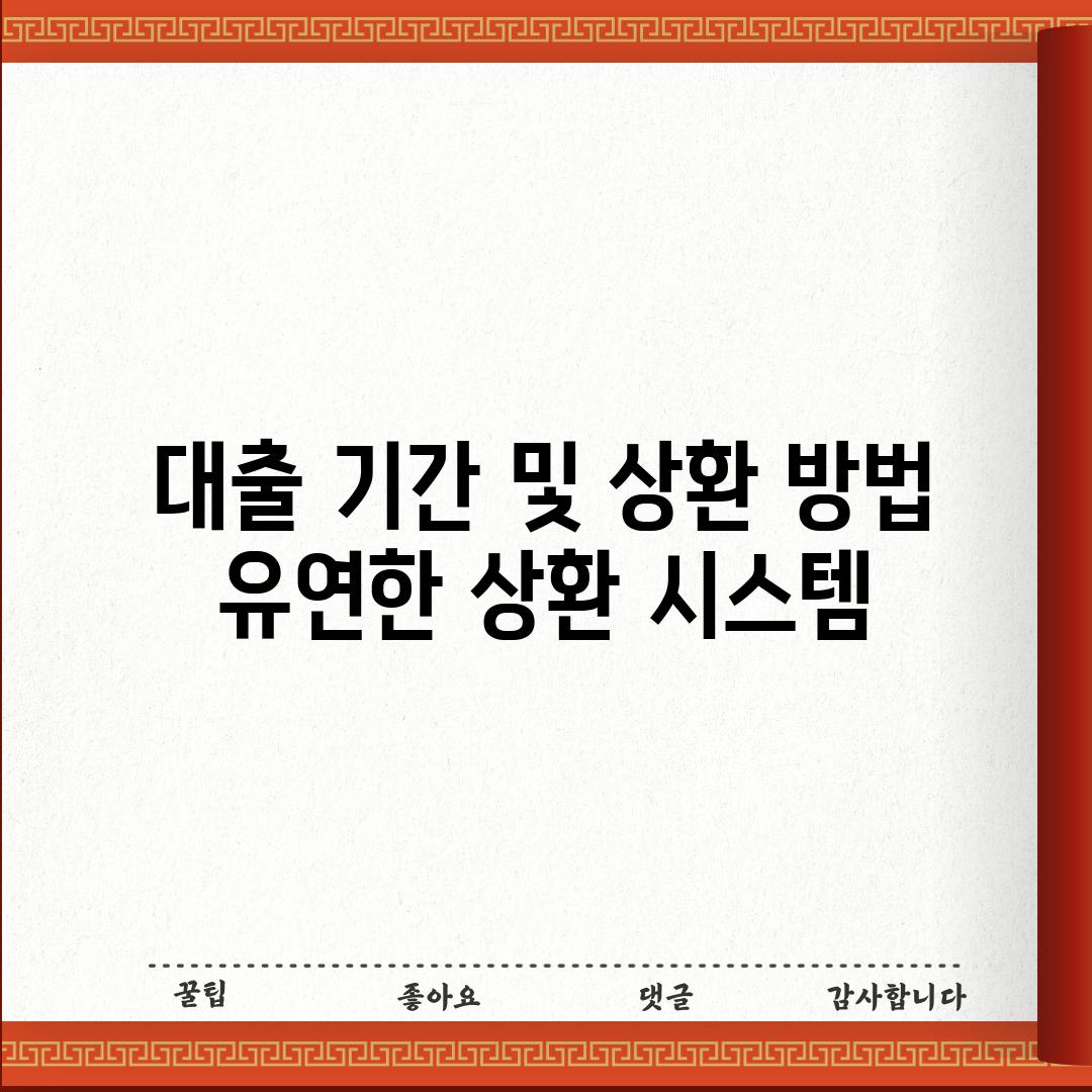 대출 기간 및 상환 방법: 유연한 상환 시스템