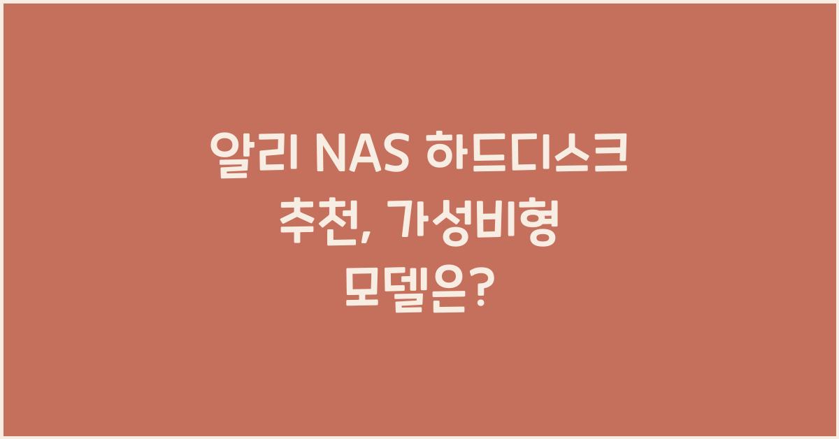 알리 NAS 하드디스크  