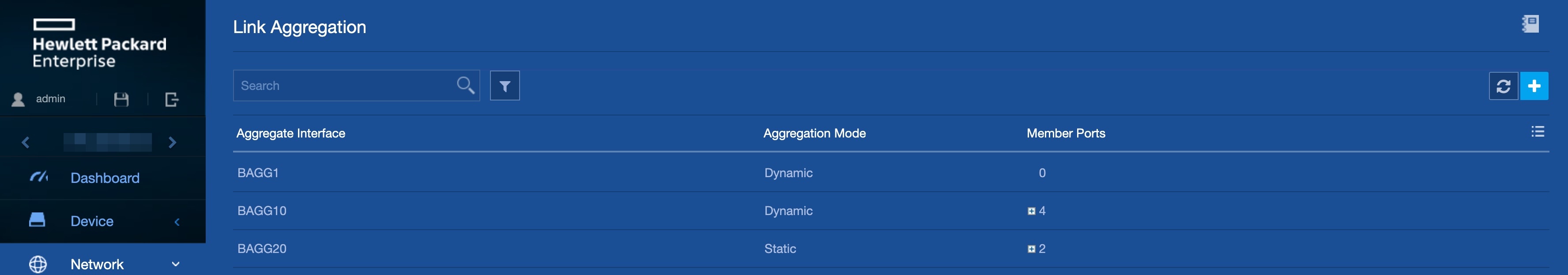 HP Link Aggregation 설정