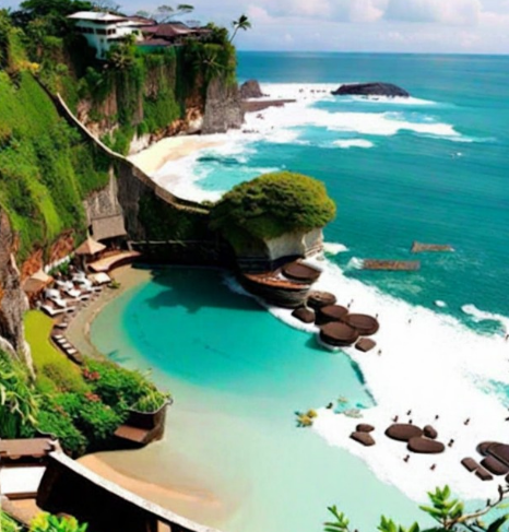 발리 아난다라 해변은 아름다운 경관으로 세계에서 아주 유명한 명소