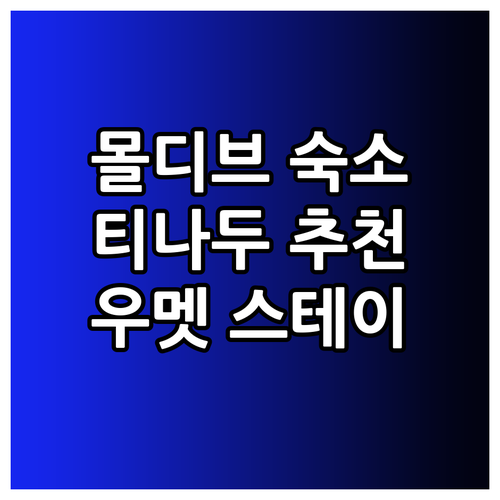 몰디브 티나두 숙소 추천 우멧 스테이