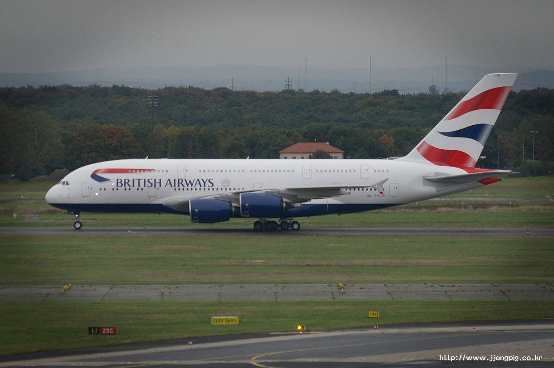 영국항공 British Airways BA BAW G-XLEB A380-800 Airbus A380-800 A388 프랑크푸르트-암 마인 공항 Frankfurt am Main (Rhein-Main AB) FRA EDDF
