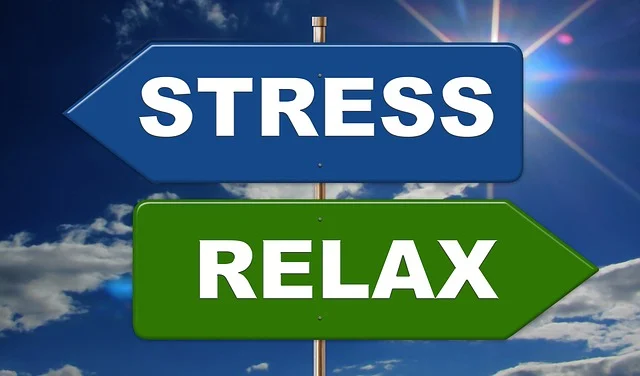 STRESS&#44; RELAX 글자 이미지