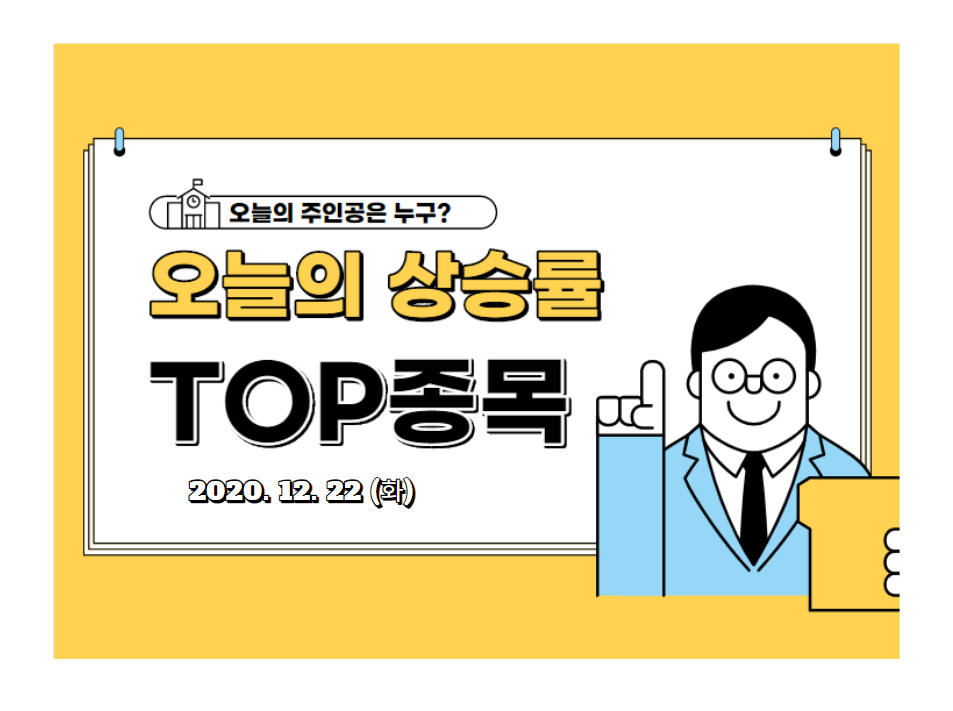  오늘의 상승 TOP 30 주인공 (2020.12.22,화)