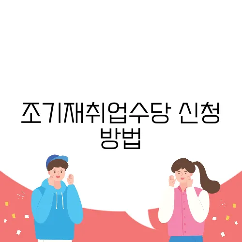 조기재취업수당 신청 방법