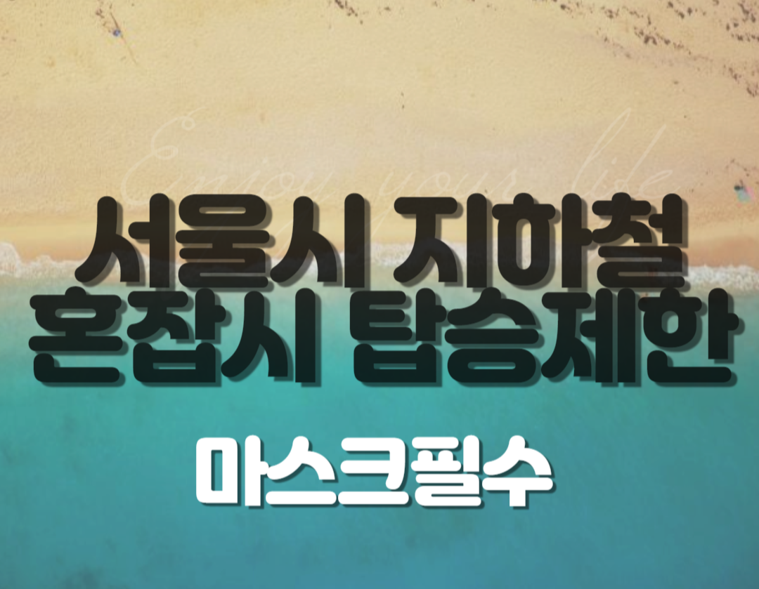  마스크 미착용자 탑승제한 시행 서울시의 특단의 조치