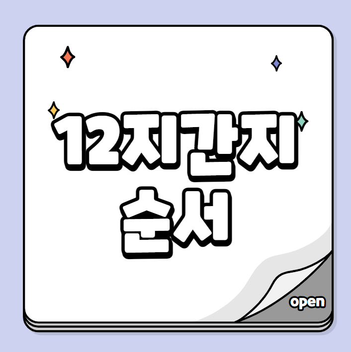  12지간지 순서 (12간지 동물)