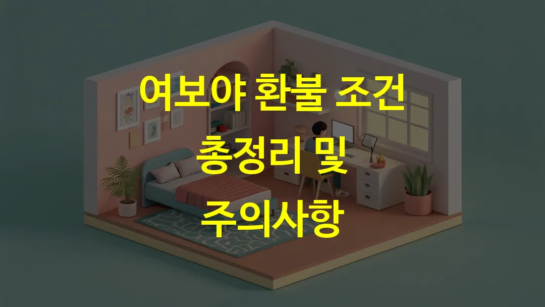여보야 환불 조건 총정리 및 주의사항