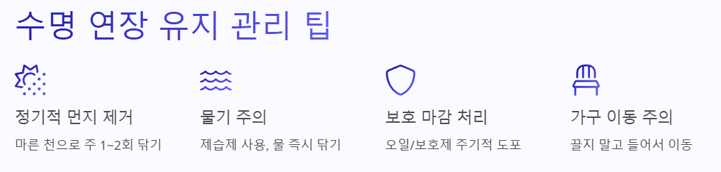 수명 연장 유지 관리 팁