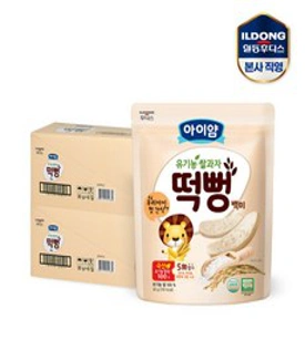 일동후디스 아이얌 유기농 쌀과자 떡뻥&#44; 백미맛&#44; 30g&#44; 12개