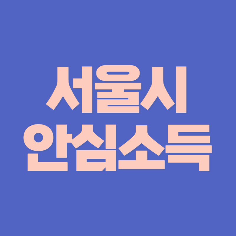 서울시 안심소득 자격기준