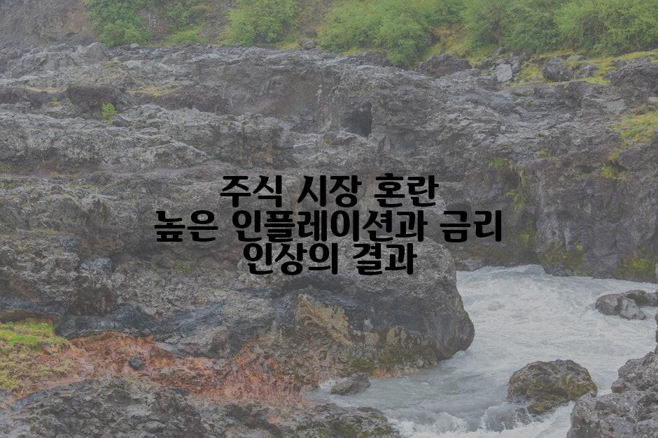 주식 시장 혼란 높은 인플레이션과 금리 인상의 결과
