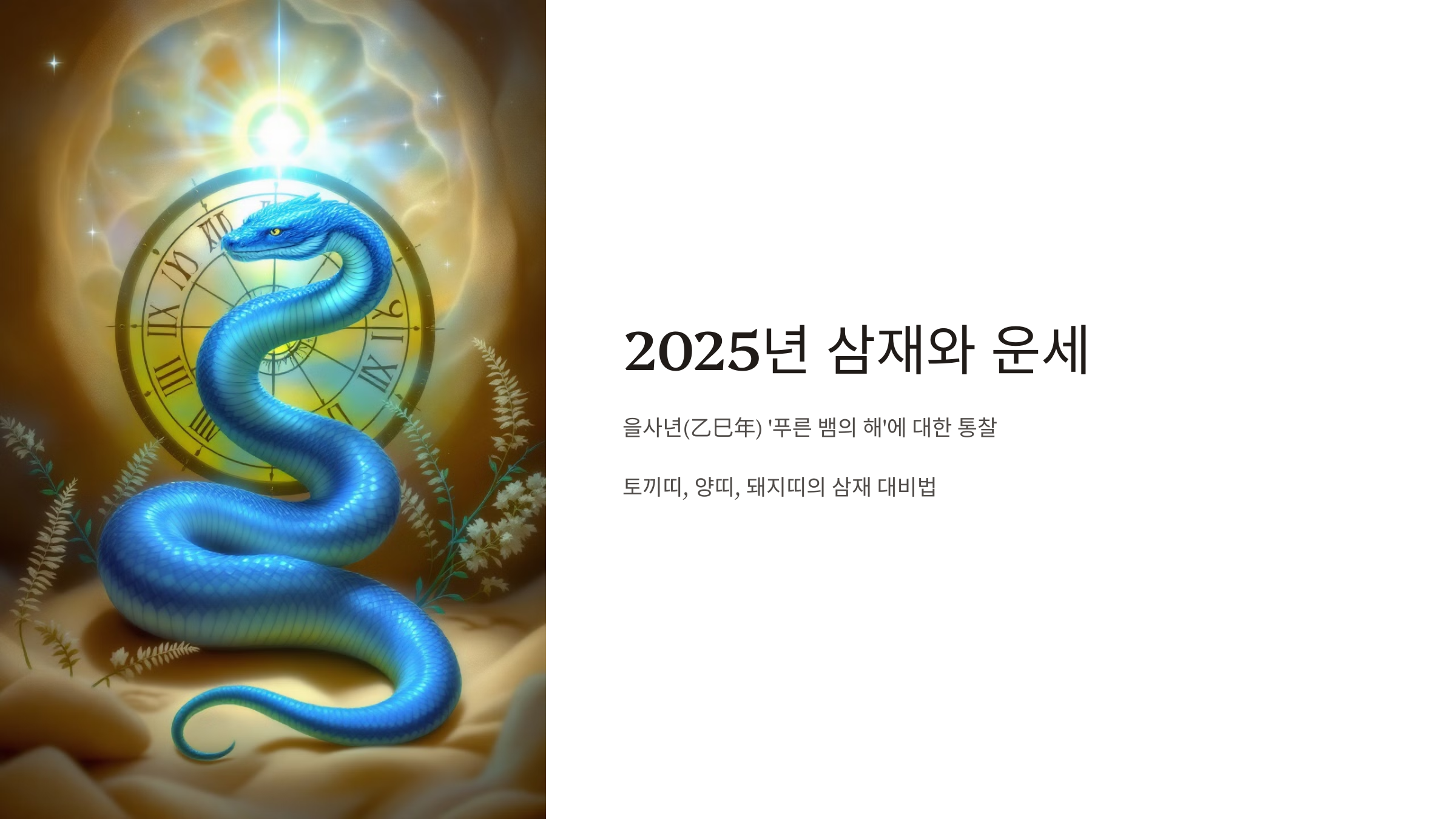 2025년 삼재띠