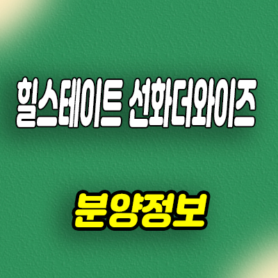  힐스테이트 선화더와이즈 미분양아파트 타입별 분양가 문