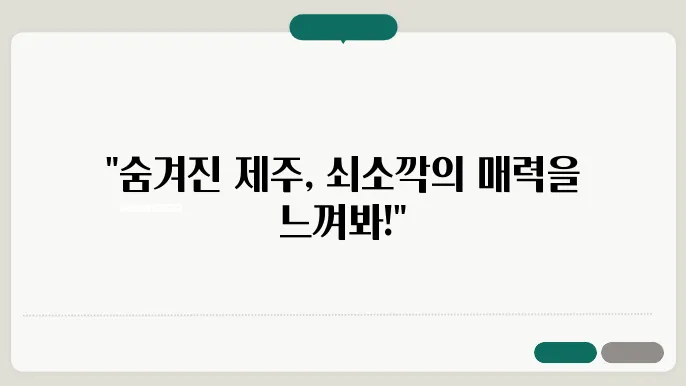 제주 올레길 5코스 남원포구의 아름다운 경관