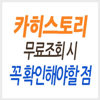 카히스토리 무료조회 시 꼭 확인해야할 점 &quot;중고자동차 사고이력 조회 중 놓치면 손해보는 것!&quot;